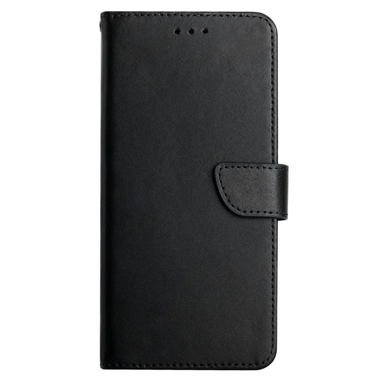Custodia Wallet in Pelle Vera Nappa Texture Flip per Samsung Galaxy A53 5G - Nero