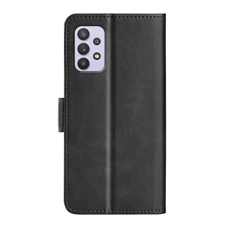 Étui de protection en cuir PU Flip Folio avec support double et fermeture magnétique avec porte-monnaie pour Samsung Galaxy A53 5G - Noir 