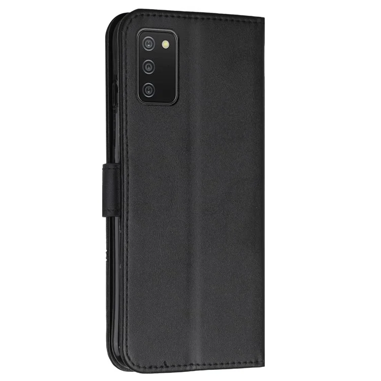 Lignes De Couture Multifonctions Résistantes Aux Éclaboussures Design Coffre De Téléphone En Cuir PU Couvercle De Téléphone Mobile Portefeuille De Stand Pour Samsung Galaxy A03S (166,5 X 75,98 X 9.14mm) - Le Noir