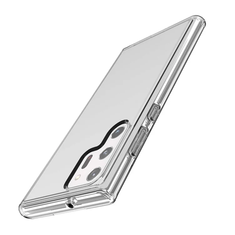 TPU + PC Hybrid Phone Case de 3.0 mm en Espesado Protector de Teléfono Transparente Resistente a la Caída Para Samsung Galaxy S22 Ultra 5G - Transparente