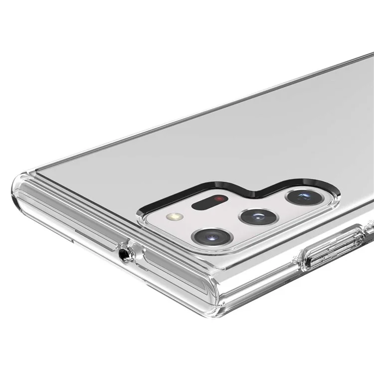 TPU + PC Hybrid Phone Case de 3.0 mm en Espesado Protector de Teléfono Transparente Resistente a la Caída Para Samsung Galaxy S22 Ultra 5G - Transparente