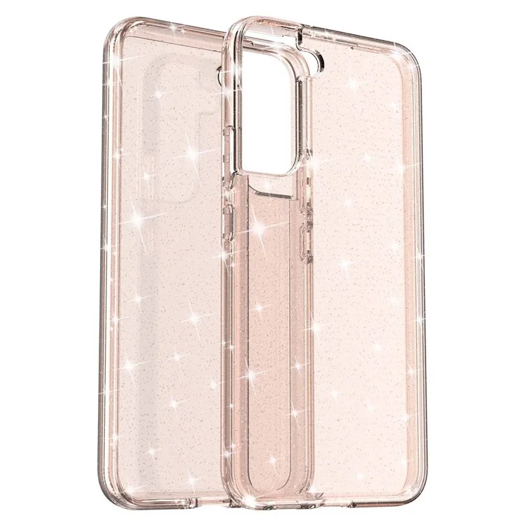 TPU + PC Hybrid Telephip Hybrid 2.8 mm Espesado en Polvo Espesado Protector de Teléfono a Prueba de Gota Para Galaxy S22 5G - Oro Rosa