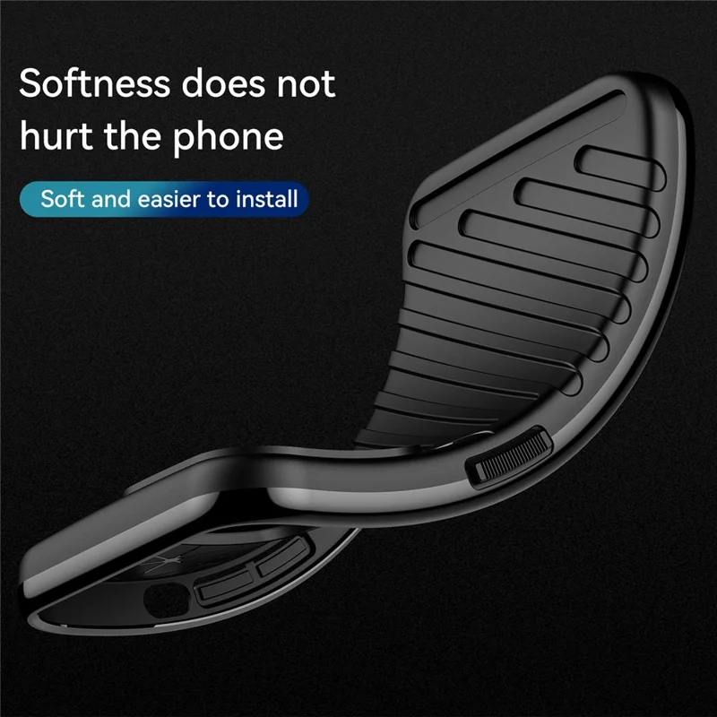 Thunder Series Thickened TPU Case Twill Texture Flexible Anti-Scratch Shockproof Protective Case for Samsung Galaxy A53 5G - Black