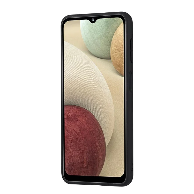 Conception du support antichoc et bien protégée en PU Leather Coated TPU Case Cover avec fentes pour cartes pour Samsung Galaxy A13 5G / A04s 4G (164,7 x 76,7 x 9,1 mm) - Noir