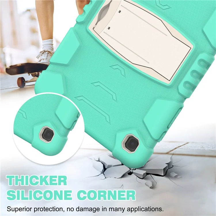 PC + Funda de Tableta de Silicona para Samsung Galaxy Tab S6 Lite (2024) P620 / S6 Lite (2022) / S6 Lite (2020) P610 / P615 - Verde Menta