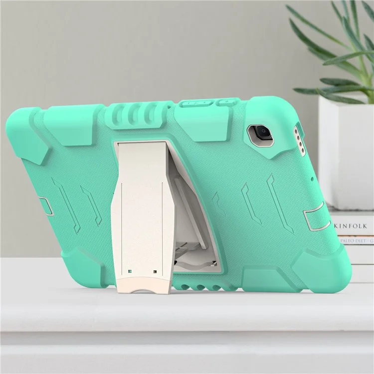 PC + Funda de Tableta de Silicona para Samsung Galaxy Tab S6 Lite (2024) P620 / S6 Lite (2022) / S6 Lite (2020) P610 / P615 - Verde Menta