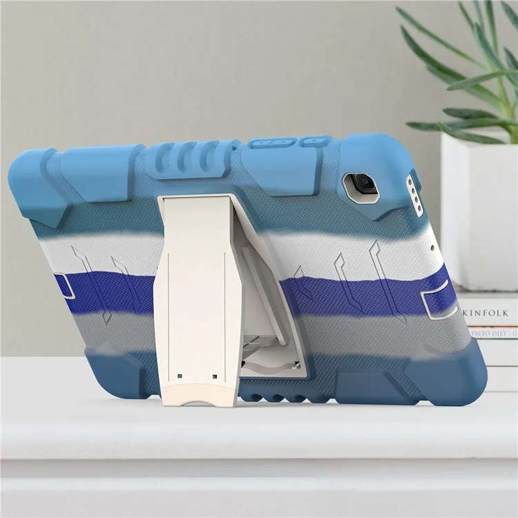 Capa de Caixa de Comprimido Para pc + Silicone à Prova de Choque Com Kickstand Para Samsung Galaxy Tab S6 Lite P610/P615/S6 Lite (2022) - Azul Colorido