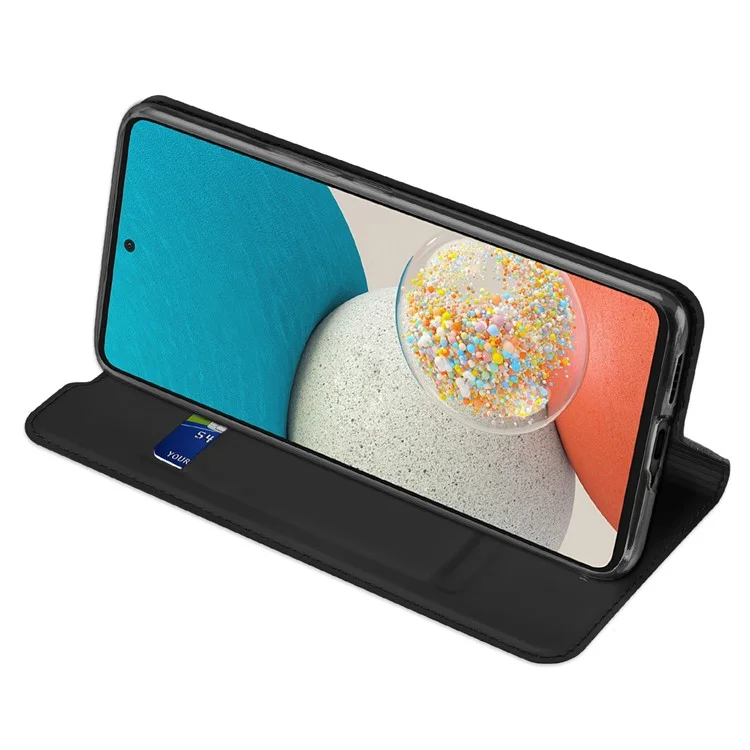 Dux Ducis Skin Pro Series Para Samsung Galaxy A53 5G Folio Folio Flip Desproteo PU Case de Cuero a Prueba de Soporte Cubierta de Teléfono Con Soporte de Tarjeta - Negro