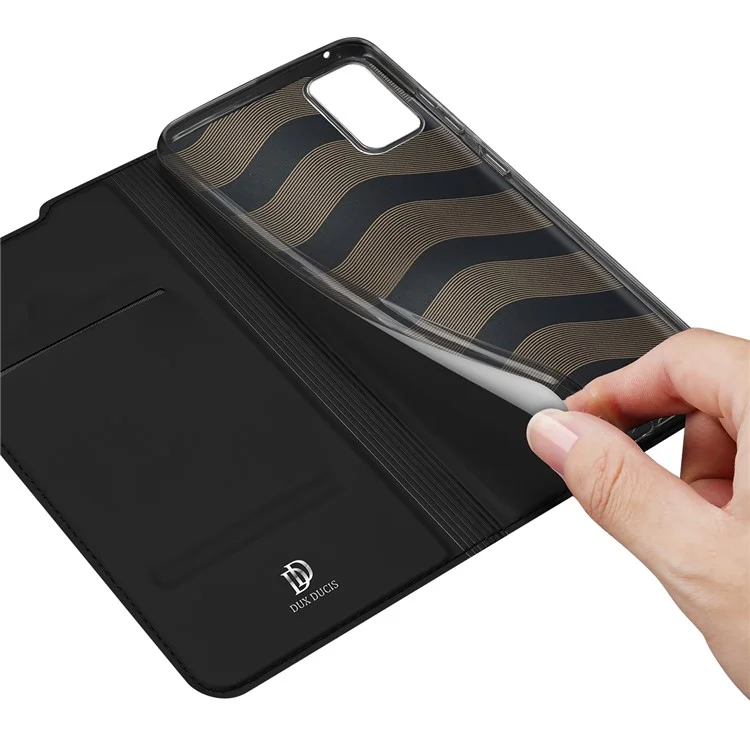 Dux Ducis Skin Pro Series Para Samsung Galaxy A53 5G Folio Folio Flip Desproteo PU Case de Cuero a Prueba de Soporte Cubierta de Teléfono Con Soporte de Tarjeta - Negro