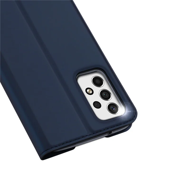 DUX DUCIS Skin Pro Series pour Samsung Galaxy A53 5G Étui à rabat de protection en cuir PU antichocs avec support - Bleu