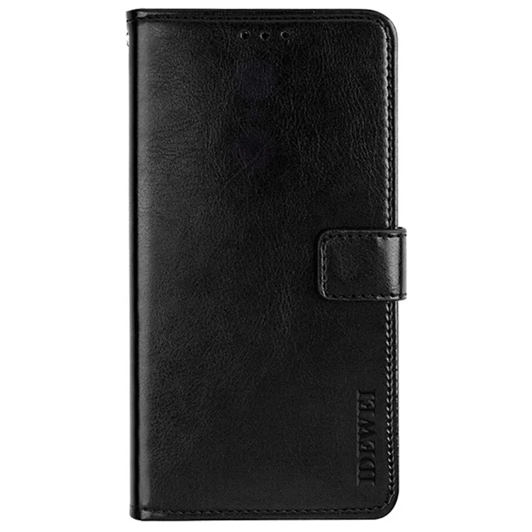 IDEWEI Para Samsung Galaxy M52 5G Bolsa de Teléfono Móvil Case PU Leather + TPU Case de Protección General - Negro