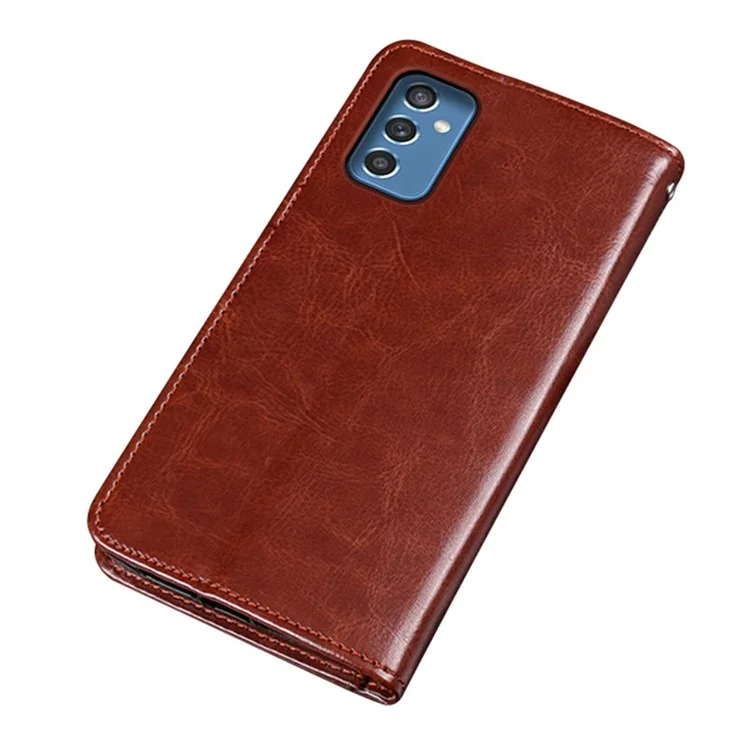 IDEWEI Para Samsung Galaxy M52 5G Bolsa de Teléfono Móvil Case PU Leather + TPU Case de Protección General - Negro