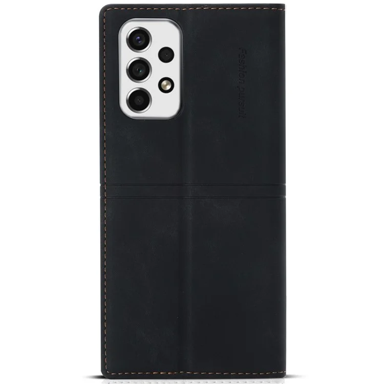 Funda de teléfono con cartera de PU + TPU para Samsung Galaxy A33 5G, con soporte magnético y cierre automático, color negro