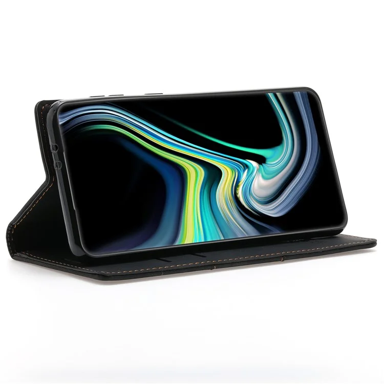 Funda de teléfono con cartera de PU + TPU para Samsung Galaxy A33 5G, con soporte magnético y cierre automático, color negro