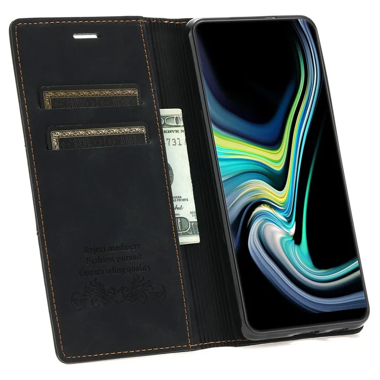 Funda de teléfono con cartera de PU + TPU para Samsung Galaxy A33 5G, con soporte magnético y cierre automático, color negro