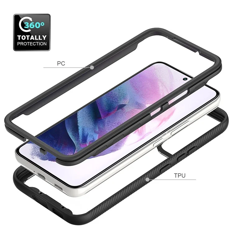 Étui de téléphone hybride Anti-drop TPU + PC + acrylique pour Samsung Galaxy S22 5G - Noir