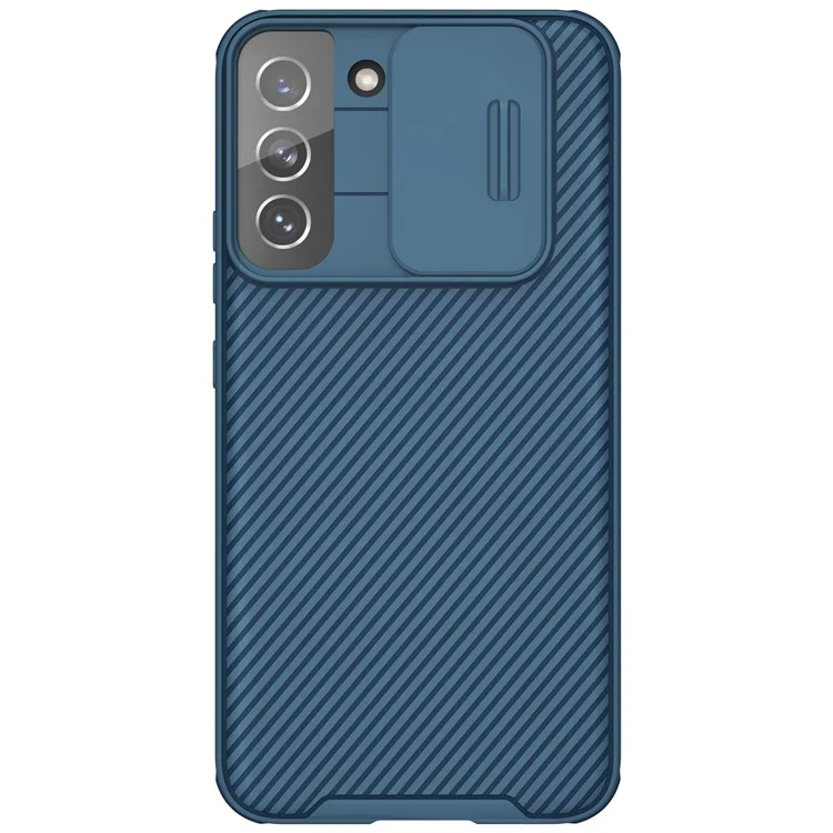 NILLKIN CamShield Pro for Samsung Galaxy S22+ 5G Protective PC+TPU Hybrid Phone Cover Case with Camera Protection Cover - Blue