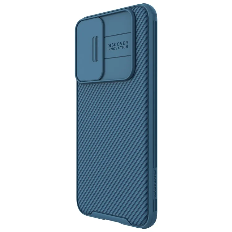NILLKIN CamShield Pro for Samsung Galaxy S22+ 5G Protective PC+TPU Hybrid Phone Cover Case with Camera Protection Cover - Blue