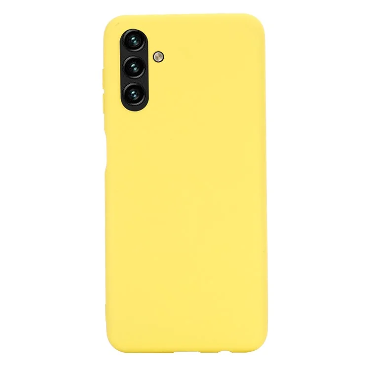 Couverture De Cas De Téléphone Anti-goutte Silicone Douce De Silicone De Silicone Avec Bracelet De Poignet Pour Samsung Galaxy A13 5G - Jaune