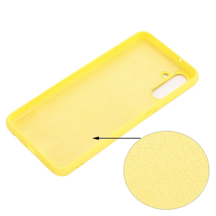 Couverture De Cas De Téléphone Anti-goutte Silicone Douce De Silicone De Silicone Avec Bracelet De Poignet Pour Samsung Galaxy A13 5G - Jaune