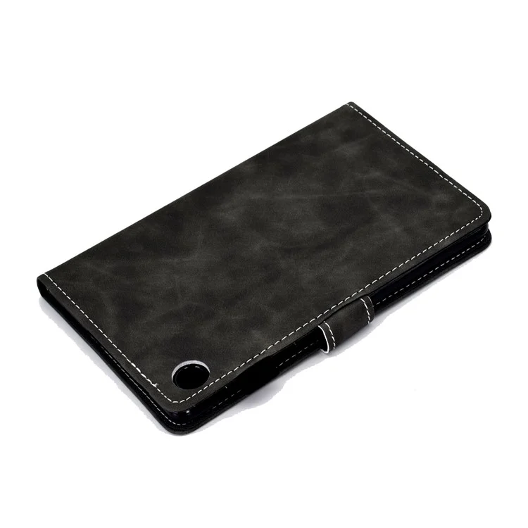 Pour Samsung Galaxy Tab A8 10.5 (2021) SM-X200 / SM-X205 Étui Housse de Protection en Cuir PU avec Support Pliable, Emplacement Cartes et Porte-Crayon - Gris