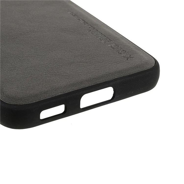X-LEVEL Vintage Style Shockproof PU Leather Back Soft TPU Edges Protective Case for Samsung Galaxy S22+ 5G - Gris