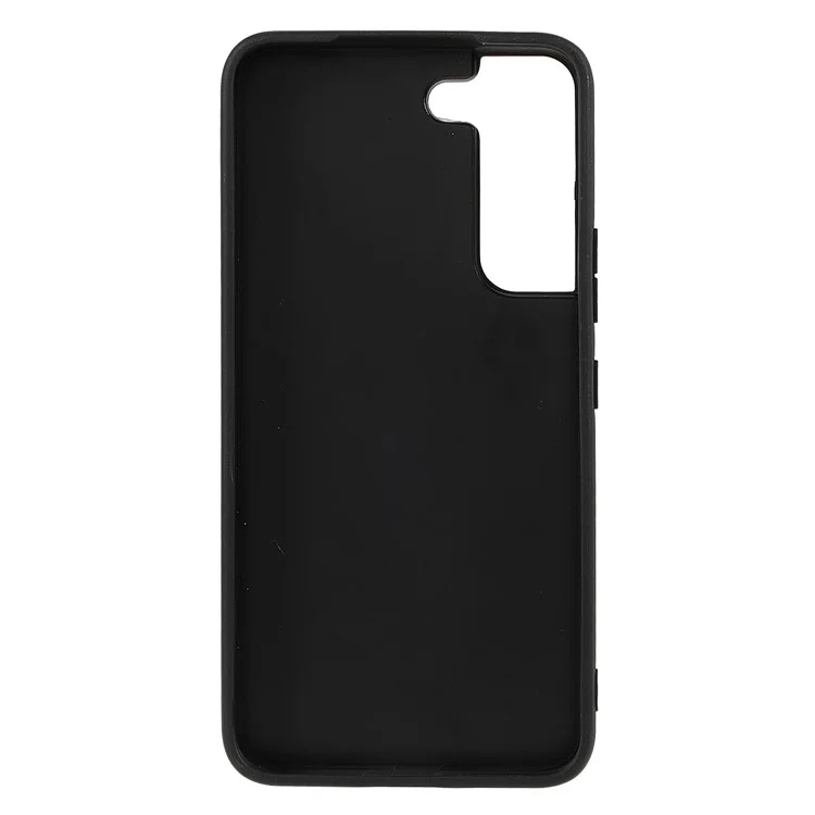 X-LEVEL Vintage Style Anti-dust Shockproof PU Leather Coated TPU Protective Case per Samsung Galaxy S22 5G - Nero