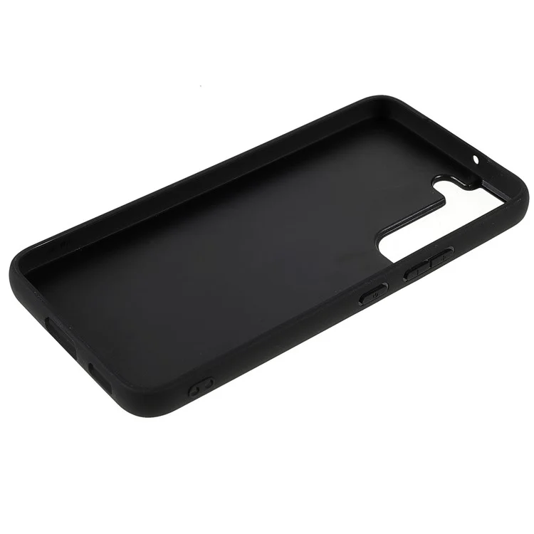 X-LEVEL Vintage Style Anti-dust Shockproof PU Leather Coated TPU Protective Case per Samsung Galaxy S22 5G - Nero