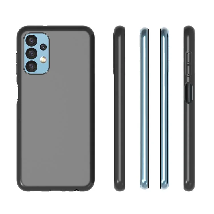 Pour Samsung Galaxy A13 4G 10Pcs/Pack Double-sided Matte Finish Mobile Phone TPU Case Protective Cover - Noir