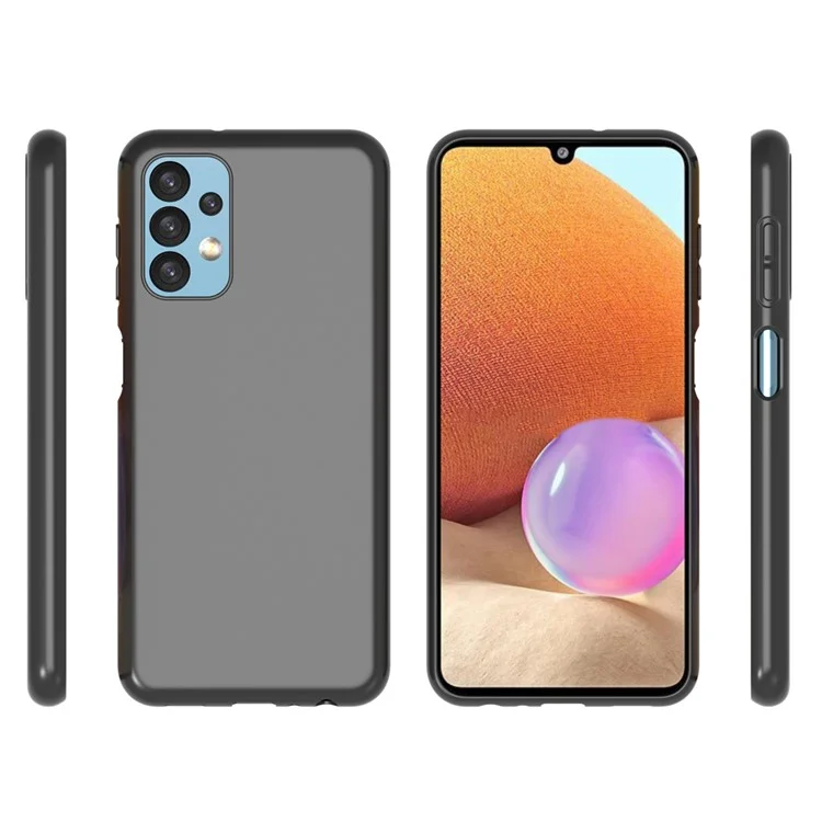 Pour Samsung Galaxy A13 4G 10Pcs/Pack Double-sided Matte Finish Mobile Phone TPU Case Protective Cover - Noir