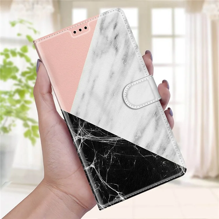 Pattern Printing Leather Flip Case Card Holder Magnet Folio Stand Shockproof TPU Inner Cover with Strap for Samsung Galaxy A53 5G - C07 Three Colors