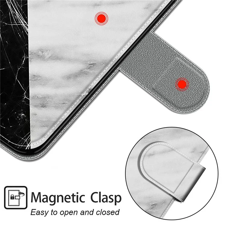 Pattern Printing Leather Flip Case Card Holder Magnet Folio Stand Shockproof TPU Inner Cover with Strap for Samsung Galaxy A53 5G - C07 Three Colors