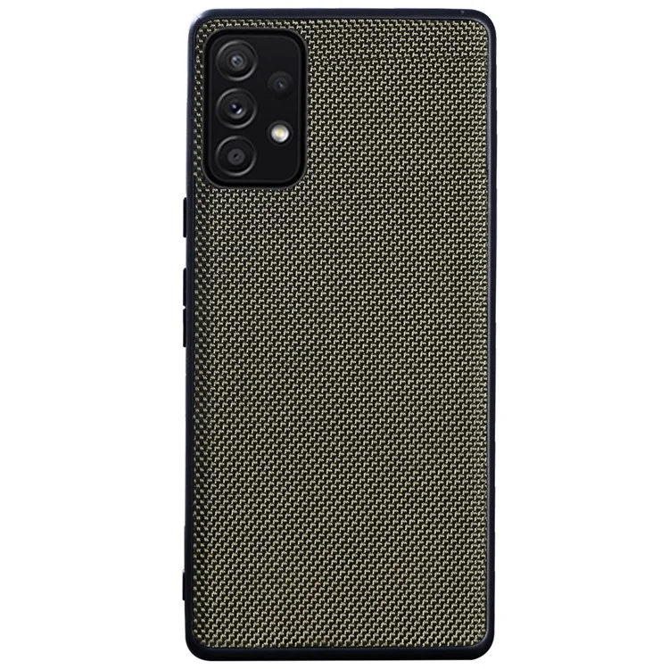 For Samsung Galaxy A73 5G Nylon Coating Flexible TPU Slim Lightweight Phone Case Protective Cover - Green