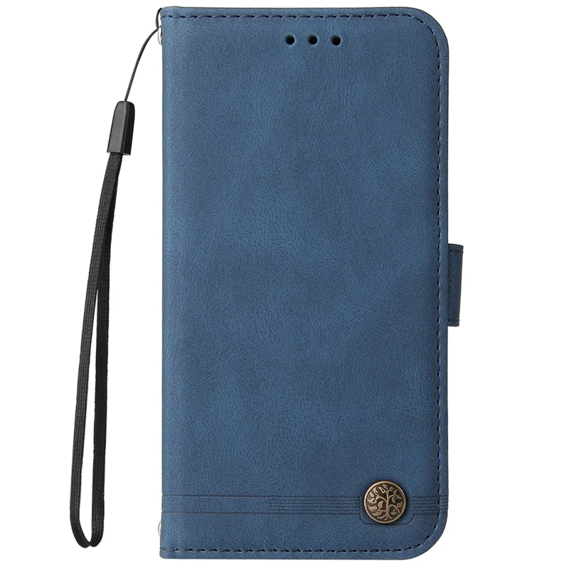 For Samsung Galaxy A03 (164.2mm) Leather Wallet Cases Skin Touch Phone Cover Stand with Strap - Blue