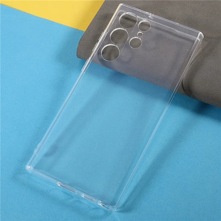 Shock Absorption 2.0mm Thick TPU Transparent Anti-Watermark Protective Phone Case for Samsung Galaxy S22 Ultra 5G