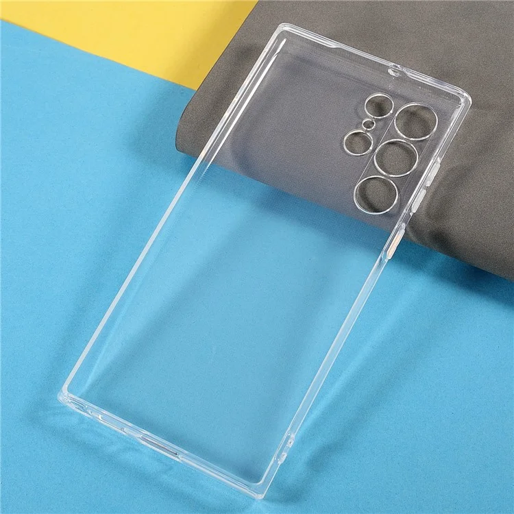 Shock Absorption 2.0mm Thick TPU Transparent Anti-Watermark Protective Phone Case for Samsung Galaxy S22 Ultra 5G