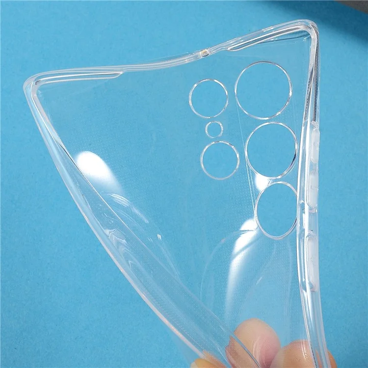 Shock Absorption 2.0mm Thick TPU Transparent Anti-Watermark Protective Phone Case for Samsung Galaxy S22 Ultra 5G