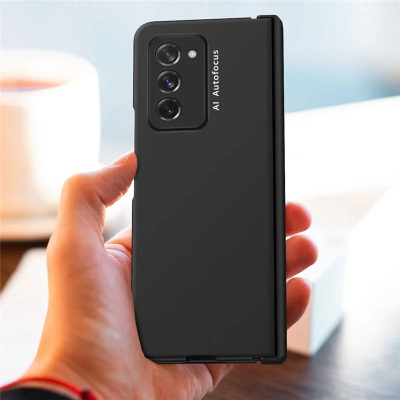 Full Protection Hinge Design Hard PC Folding Phone Case Cover with Glass Screen Protector for Samsung Galaxy Z Fold2 5G - Green