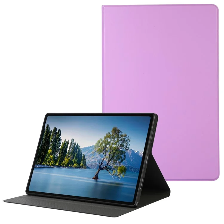 Capa à Prova de Choques para Samsung Galaxy Tab A8 10.5 (2021) Capa de Couro PU TPU Com Suporte Proteção Total para Tablet - Roxo