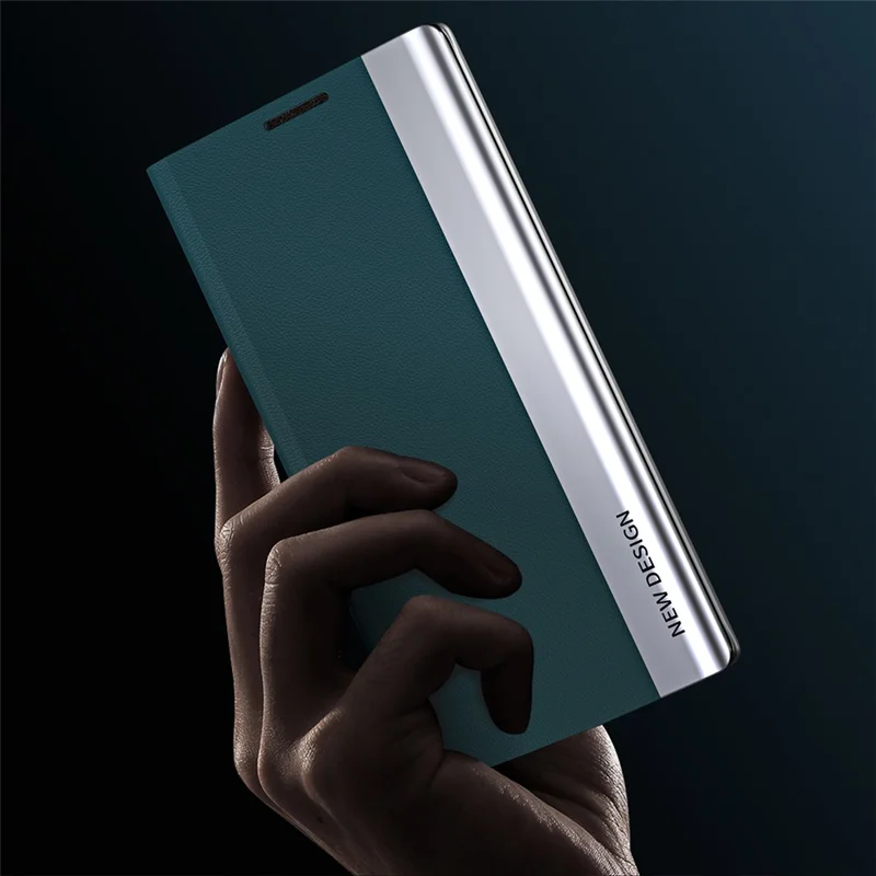 Auto Absorption PU Leather Foldable Stand Phone Case Shell for Samsung Galaxy A53 5G - Sapphire