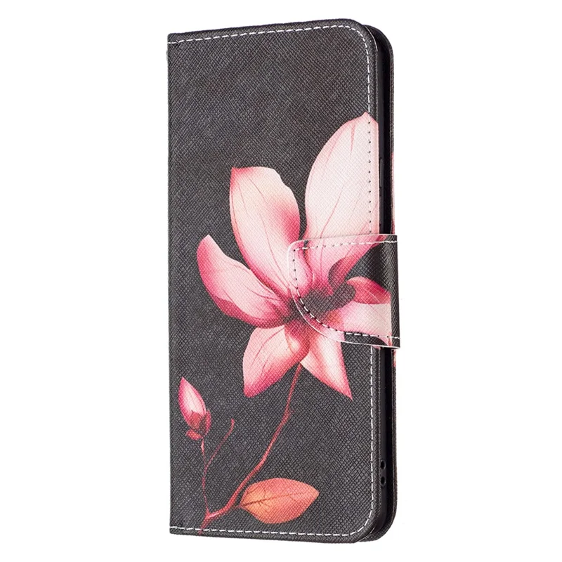 Shock Absorption Pattern Printing Folio Flip Leather Stand Wallet Phone Case for Samsung Galaxy A53 5G - Lotus