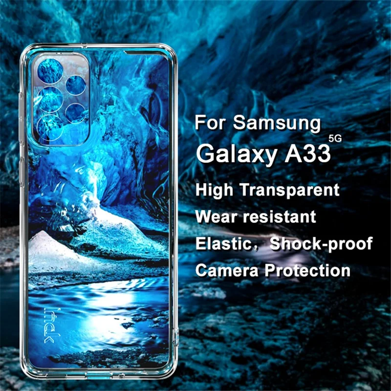 IMAK UX-5 Series Anti-scratch TPU Mobile Phone Case Transparent Flexible Phone Cover for Samsung Galaxy A33 5G