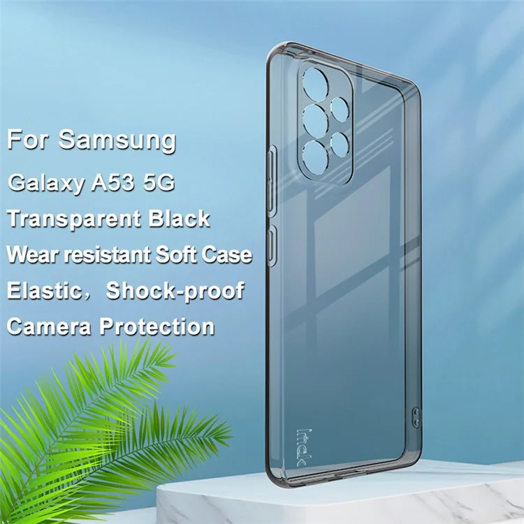 IMAK UX-5 Series Protective Soft Case Für Samsung Galaxy A53 5G, Transparente TPU Leichtes Schlankes Telefonabdeckung - Transparent Schwarz