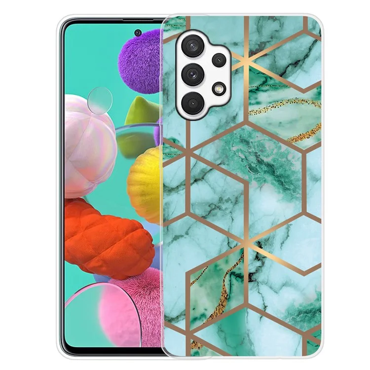 Per Samsung Galaxy A13 4G Marble Pattern Series A Soft TPU Shockproof Protective Cover - Style O