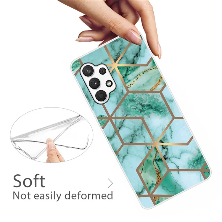 Per Samsung Galaxy A13 4G Marble Pattern Series A Soft TPU Shockproof Protective Cover - Style O