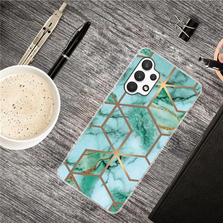 Per Samsung Galaxy A13 4G Marble Pattern Series A Soft TPU Shockproof Protective Cover - Style O