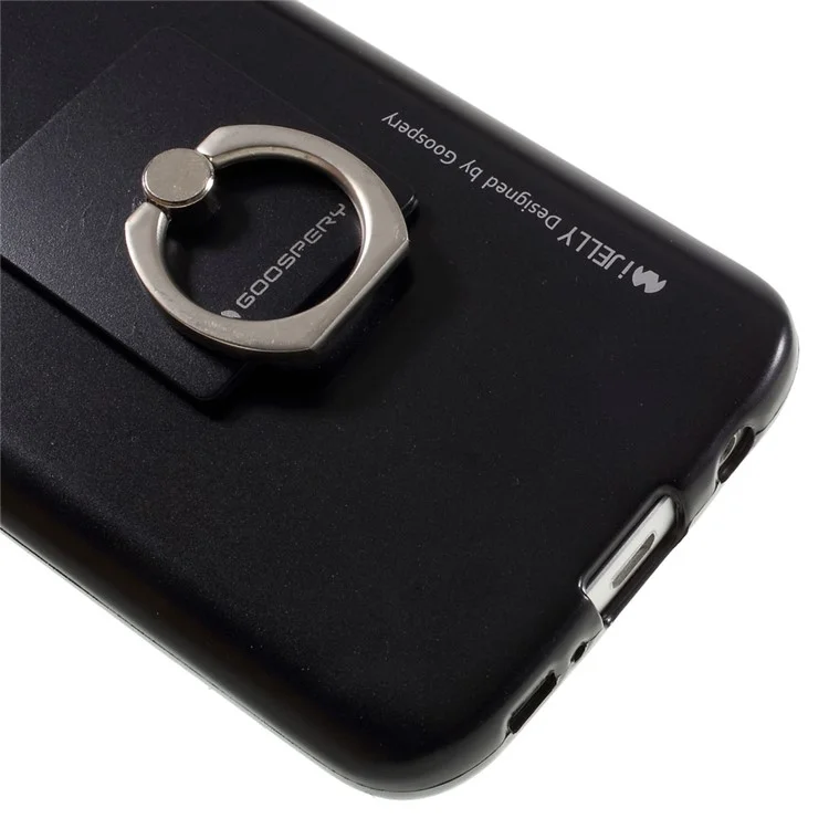 MERCURY GOOSPERY i JELLY Finger Ring Kickstand TPU Cover for Samsung Galaxy S7 G930 - Black