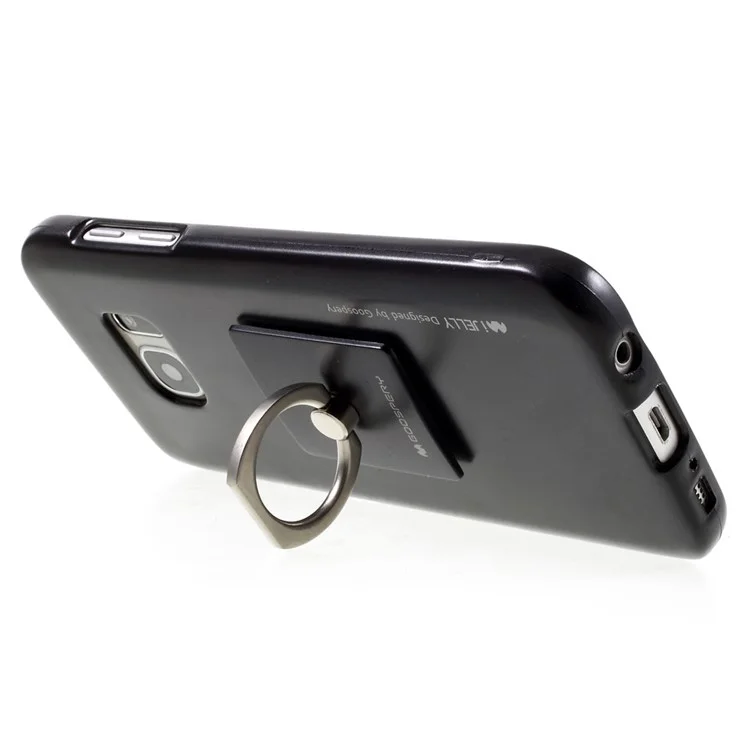 MERCURY GOOSPERY i JELLY Finger Ring Kickstand TPU Cover for Samsung Galaxy S7 G930 - Black
