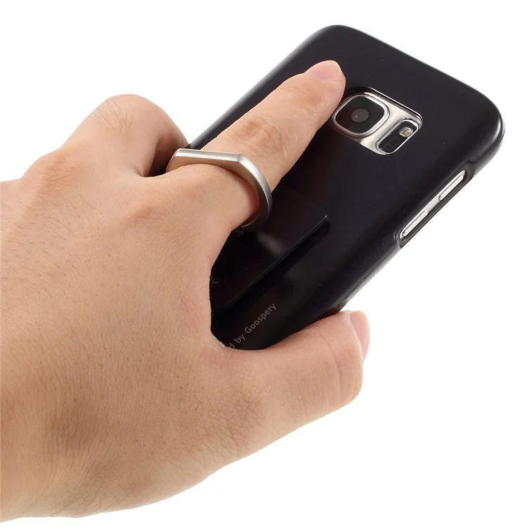 MERCURY GOOSPERY i JELLY Finger Ring Kickstand TPU Cover for Samsung Galaxy S7 G930 - Black