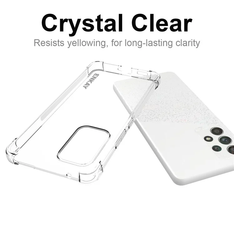 ENKAY HAT PRINCE Shockproof Reinforced Corners Anti-slip Side Strip Transparent TPU Case Phone Cover for Samsung Galaxy A53 5G